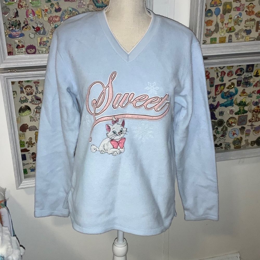 Women’s Vintage Disney Marie Sweatshirt Preowned Size MEDIUM
